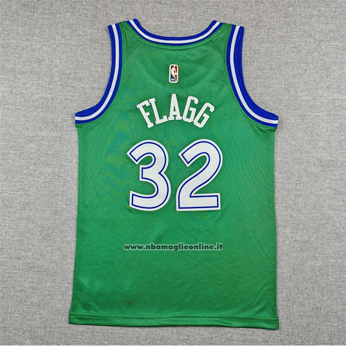 Maglia Bambino Dallas Mavericks Cooper Flagg No 32 Classic 2025-26 Verde